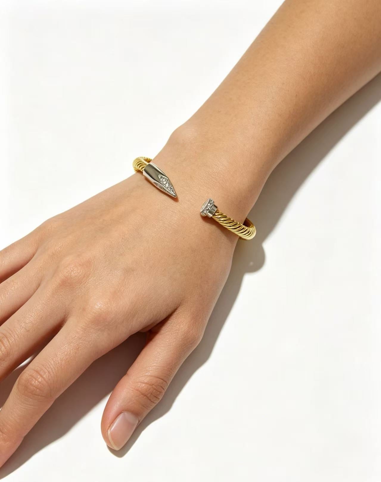 [Regal Jewels]Open threaded nail bracelet