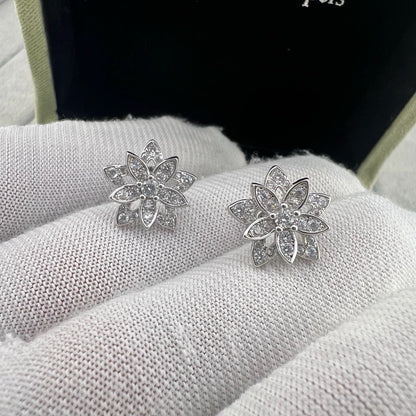 [Regal Jewels] Full Diamond Hollow Lotus Necklace Set