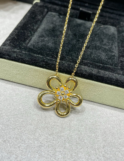 [Regal Jewels] Flower Jewelry Set with Diamond Center