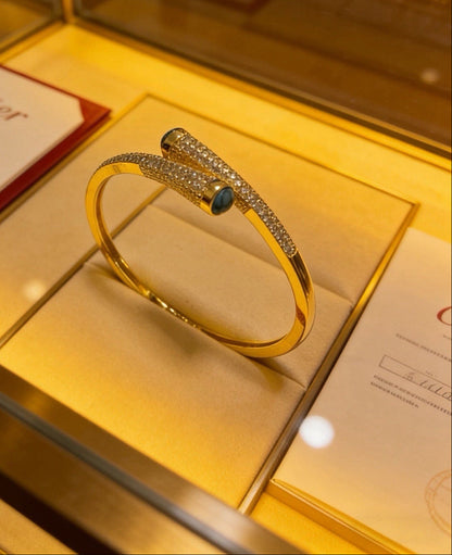 [Regal Jewels] Partially Set Diamond Bangle