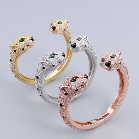 [Regal Jewels] Full Diamond Panther Bangle & Ring