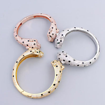 [Regal Jewels] Full Diamond Panther Bangle & Ring