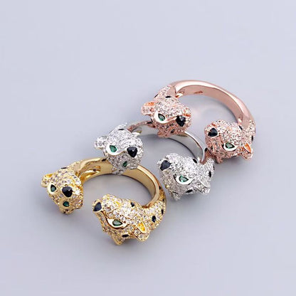 [Regal Jewels] Full Diamond Panther Bangle & Ring
