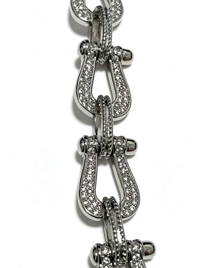 ¡®Regal JewelsDiamond-studded Horseshoe Bracelet