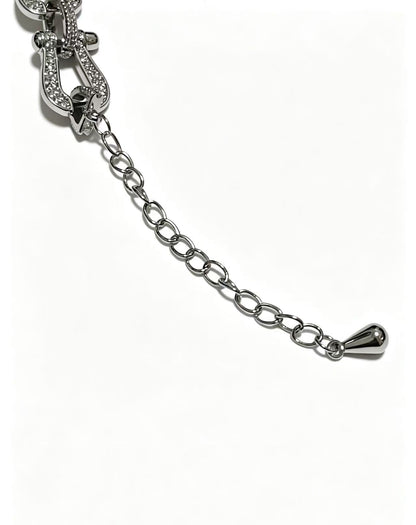 ¡®Regal JewelsDiamond-studded Horseshoe Bracelet