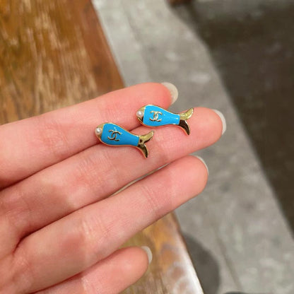 [Regal Jewels]Fish Stud Earrings