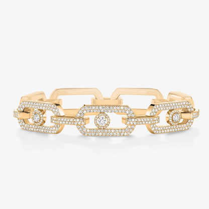 [Regal Jewels]Large Full Diamond Unisex Sliding Bracelet with Moissanite