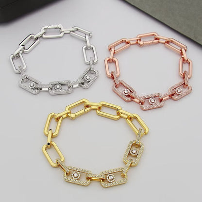 [Regal Jewels]Large Full Diamond Unisex Sliding Bracelet with Moissanite