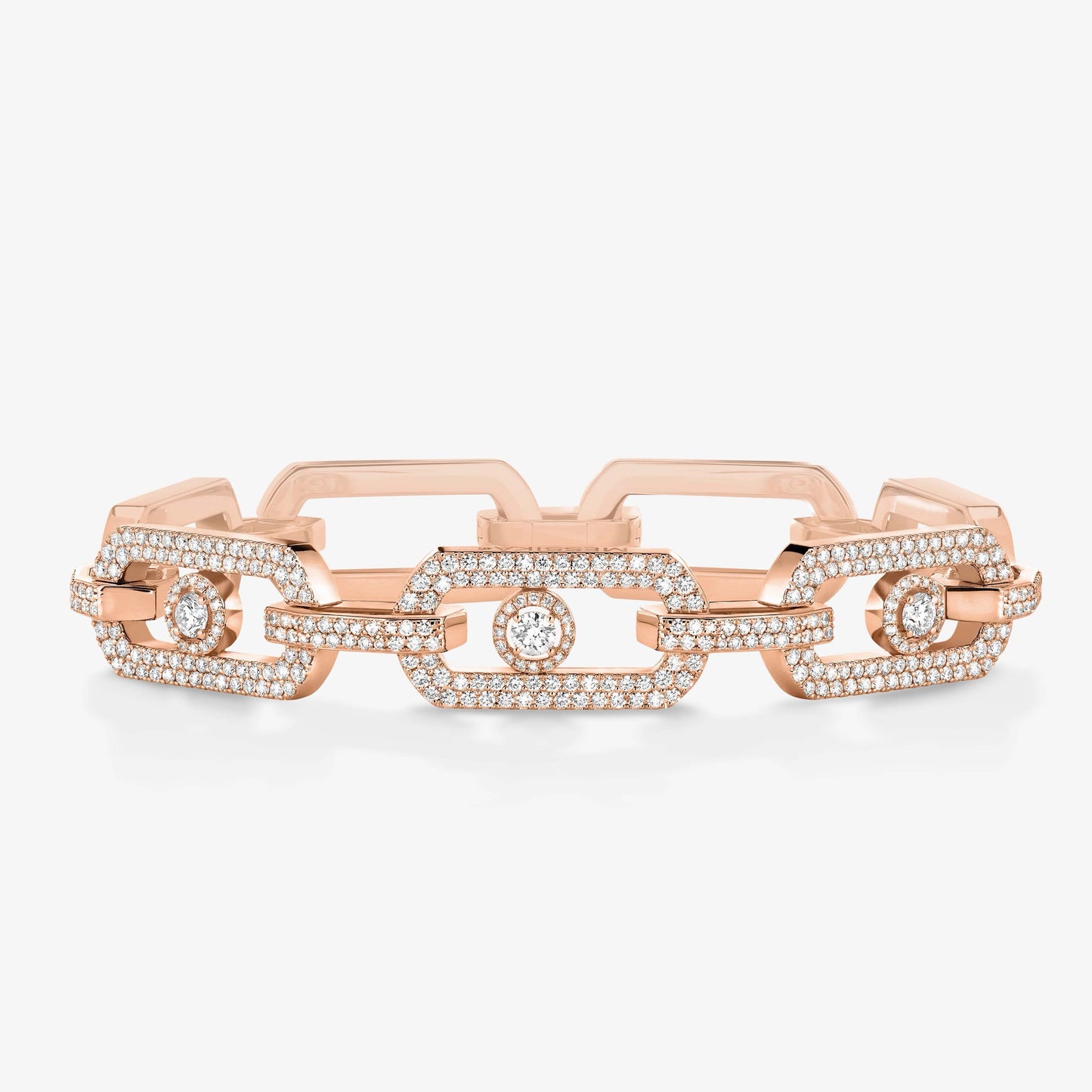 [Regal Jewels]Large Full Diamond Unisex Sliding Bracelet with Moissanite