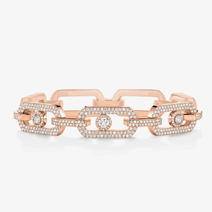 [Regal Jewels]Large Full Diamond Unisex Sliding Bracelet with Moissanite