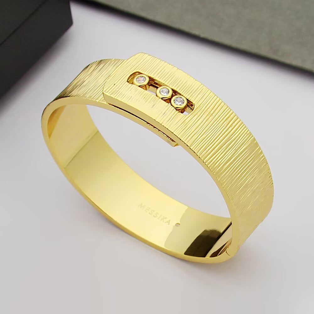 [Regal Jewelry]Polished Brushed Bangle, Large Engraved Sliding Bangle