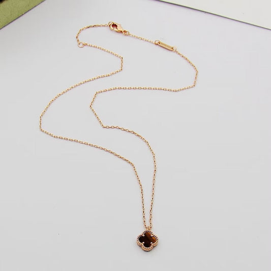 ¡®Regal Jewelry¡¯CLOVER MINI 9.5MM Black Fritillary NECKLACE（副本）