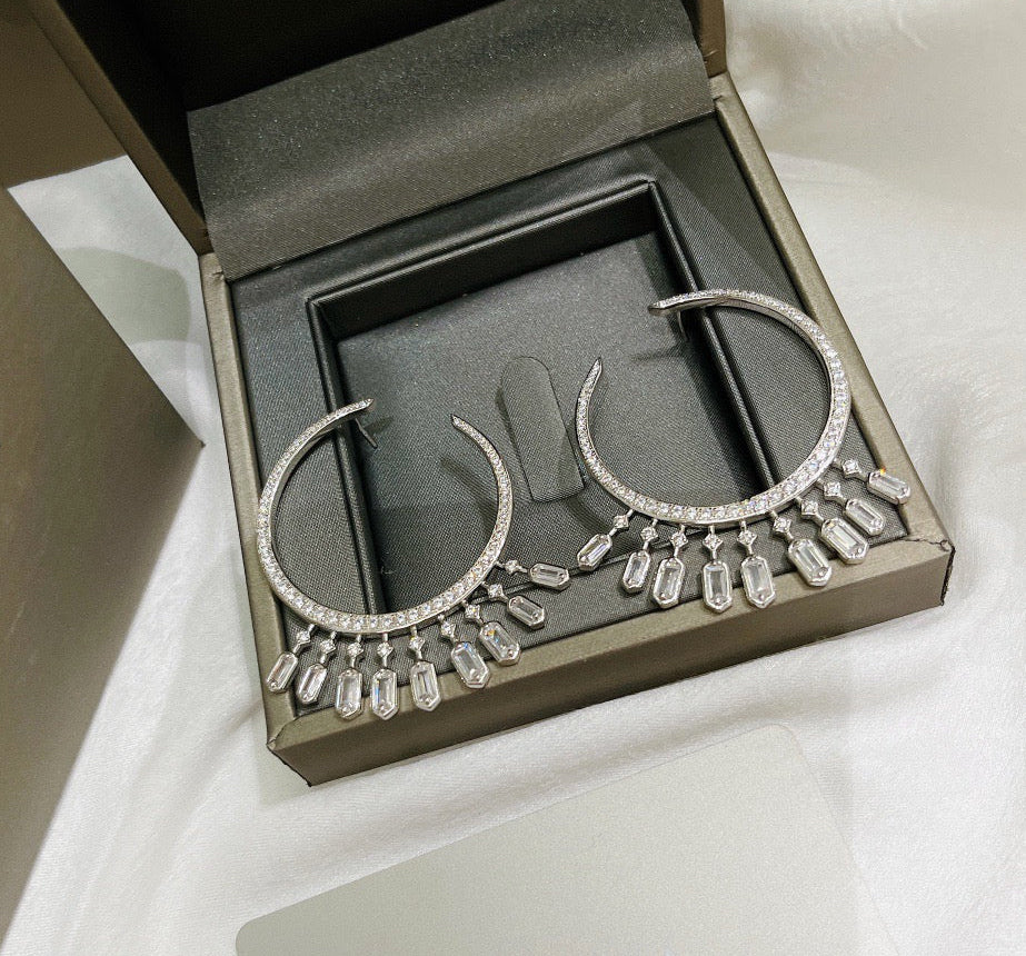 [Regal Jewelry] Kate Moss Tassel Hoop Earrings