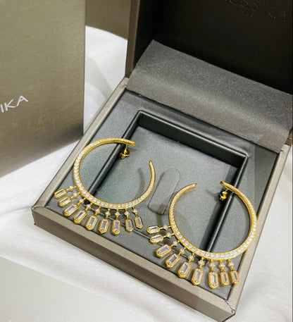 [Regal Jewelry] Kate Moss Tassel Hoop Earrings