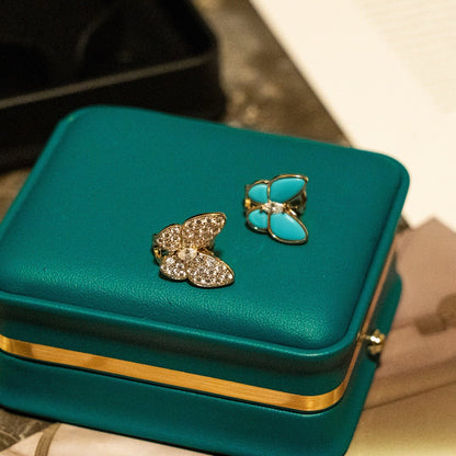 ¡®RegalJewelry¡¯Asymmetrical Butterfly Earclips