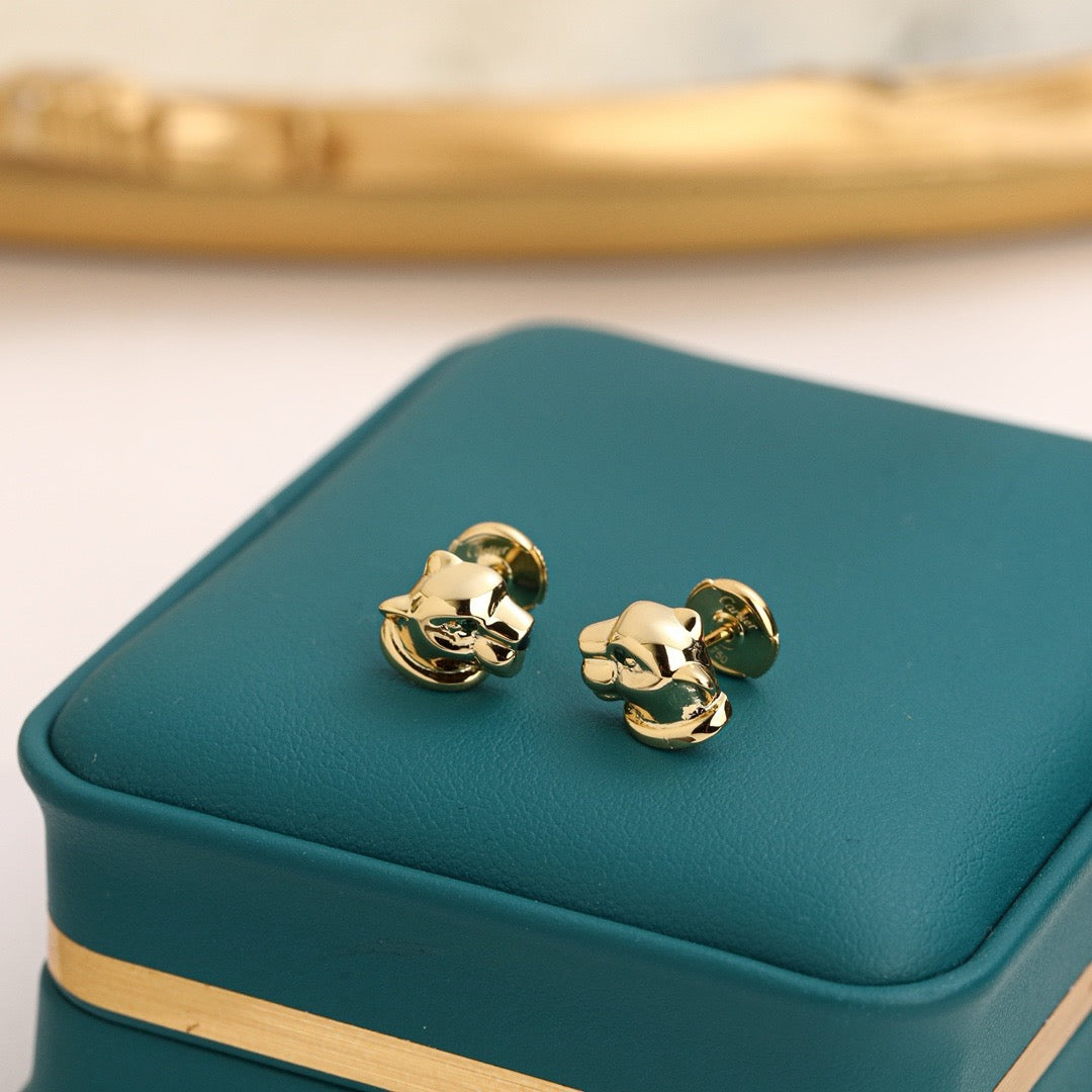¡®RegalJewelry¡¯Polished Panther‑Head Earrings