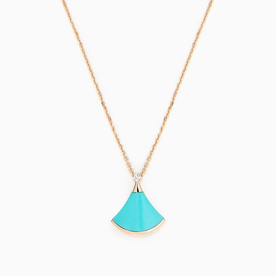 [Aura Jewels]DREAM NECKLACE TURQUOISE PINK GOLD
