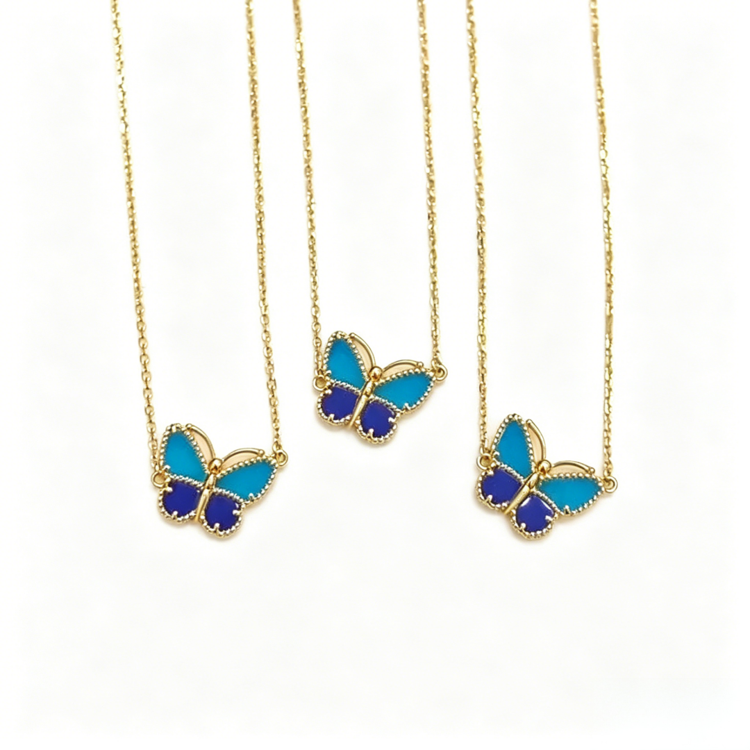 [Regal Jewels] 2026 NEW LUCKY BUTTERFLY 1 MOTIFS NECKLACE