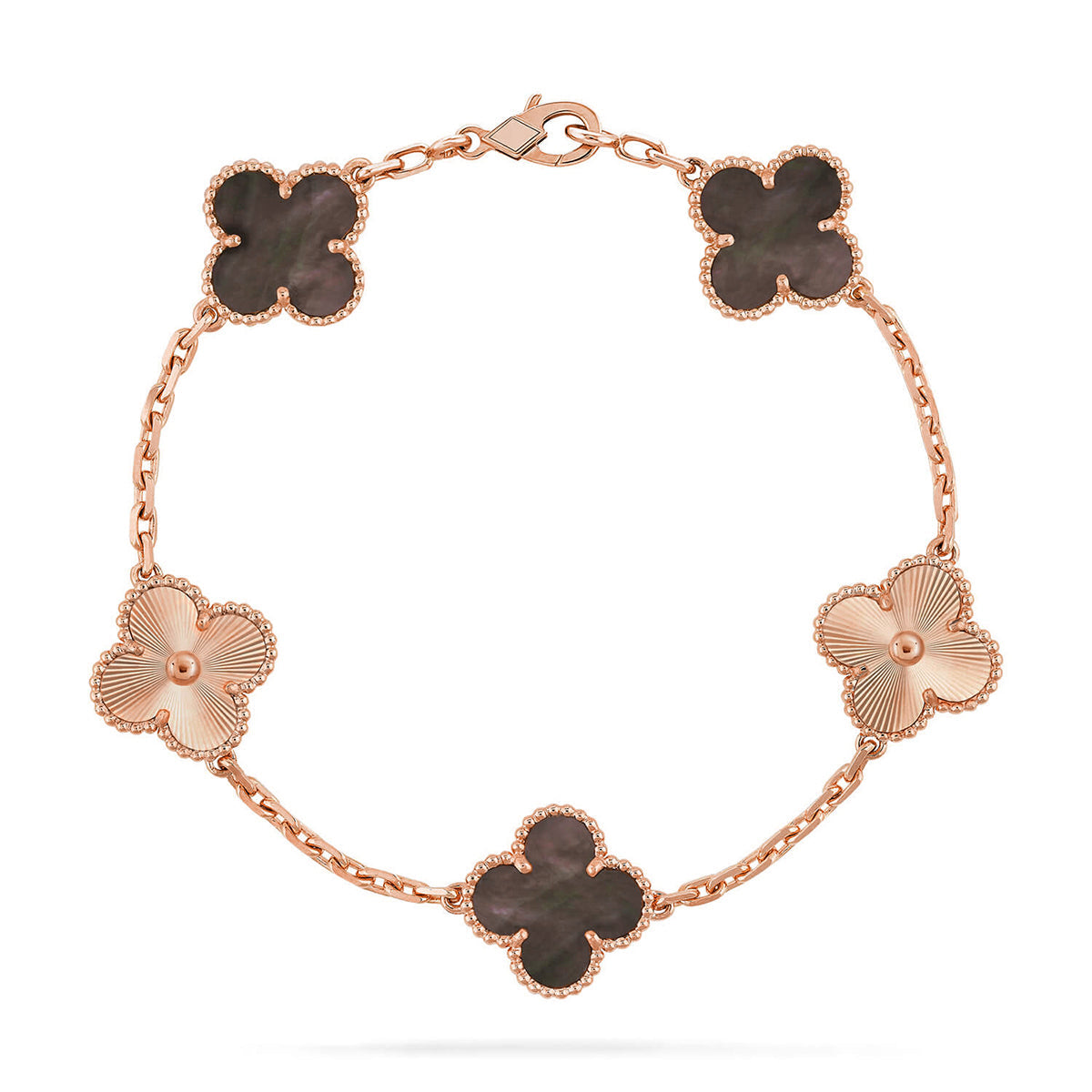 [Regal Jewels]CLOVER 5 MOTIF GRAY MOP BRACELET COLLECTION