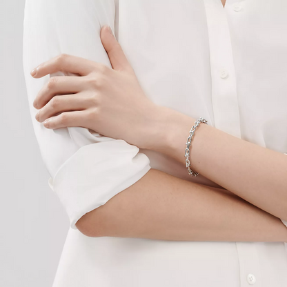 [Aura Jewelry]HARDWEAR SMALL LINK 26 MOTIF SILVER BRACELET
