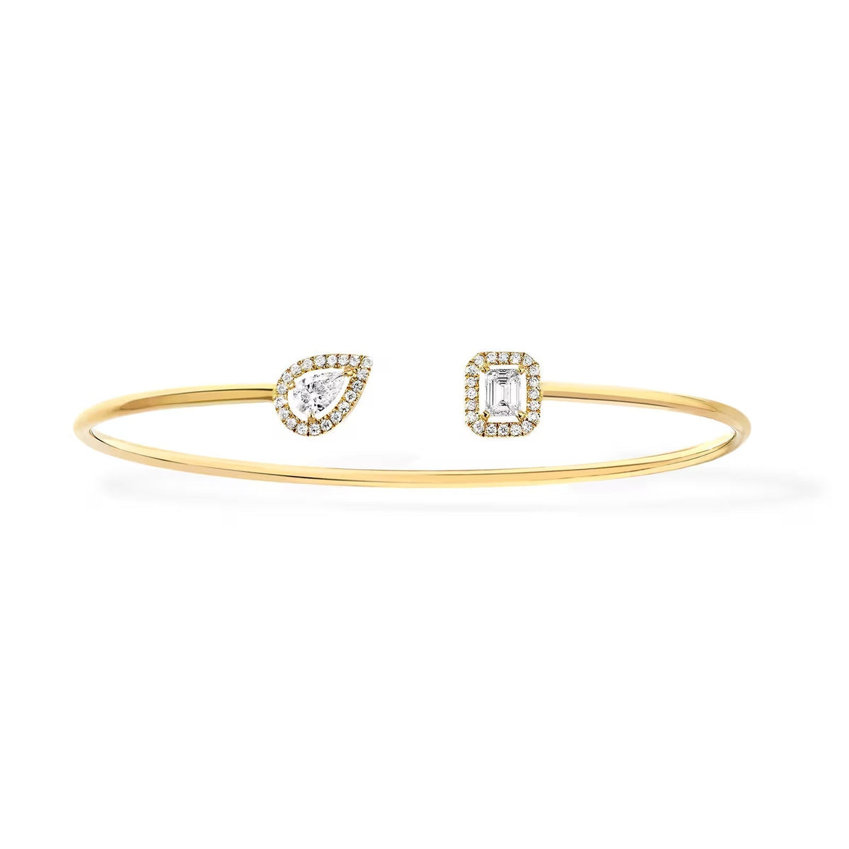 [Regal Jewels]JONC FLEX MY TWIN TOI & MOI SILVER DIAMOND BRACELET