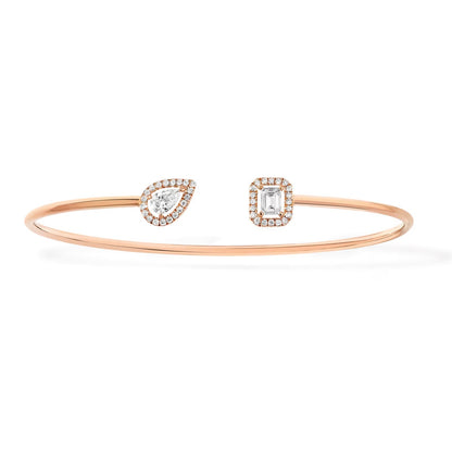 [Regal Jewels]JONC FLEX MY TWIN TOI & MOI SILVER DIAMOND BRACELET
