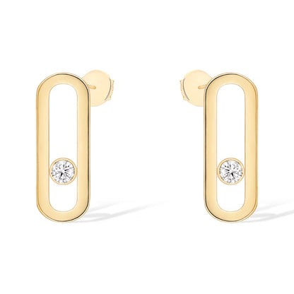 [Regal Jewels]MOVE UNO SMALL 1 DIAMOND EARRINGS