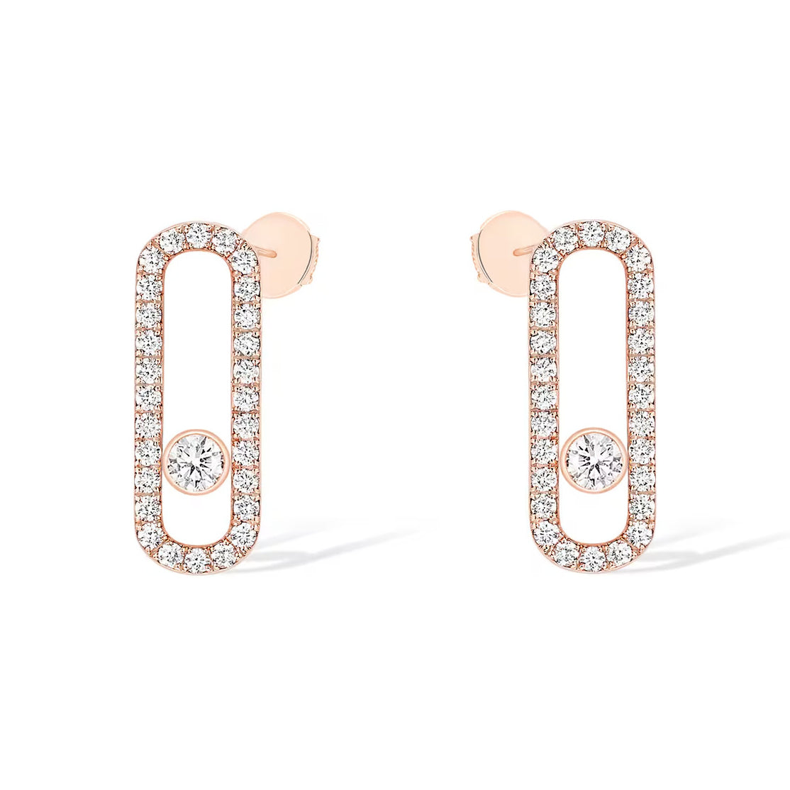 [Regal Jewels]MOVE UNO STUD DIAMOND PAVED EARRINGS