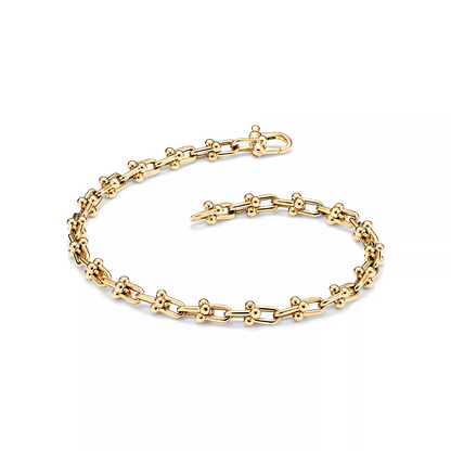 [Aura Jewelry]HARDWEAR MICRO LINK 44 MOTIF GOLD BRACELET