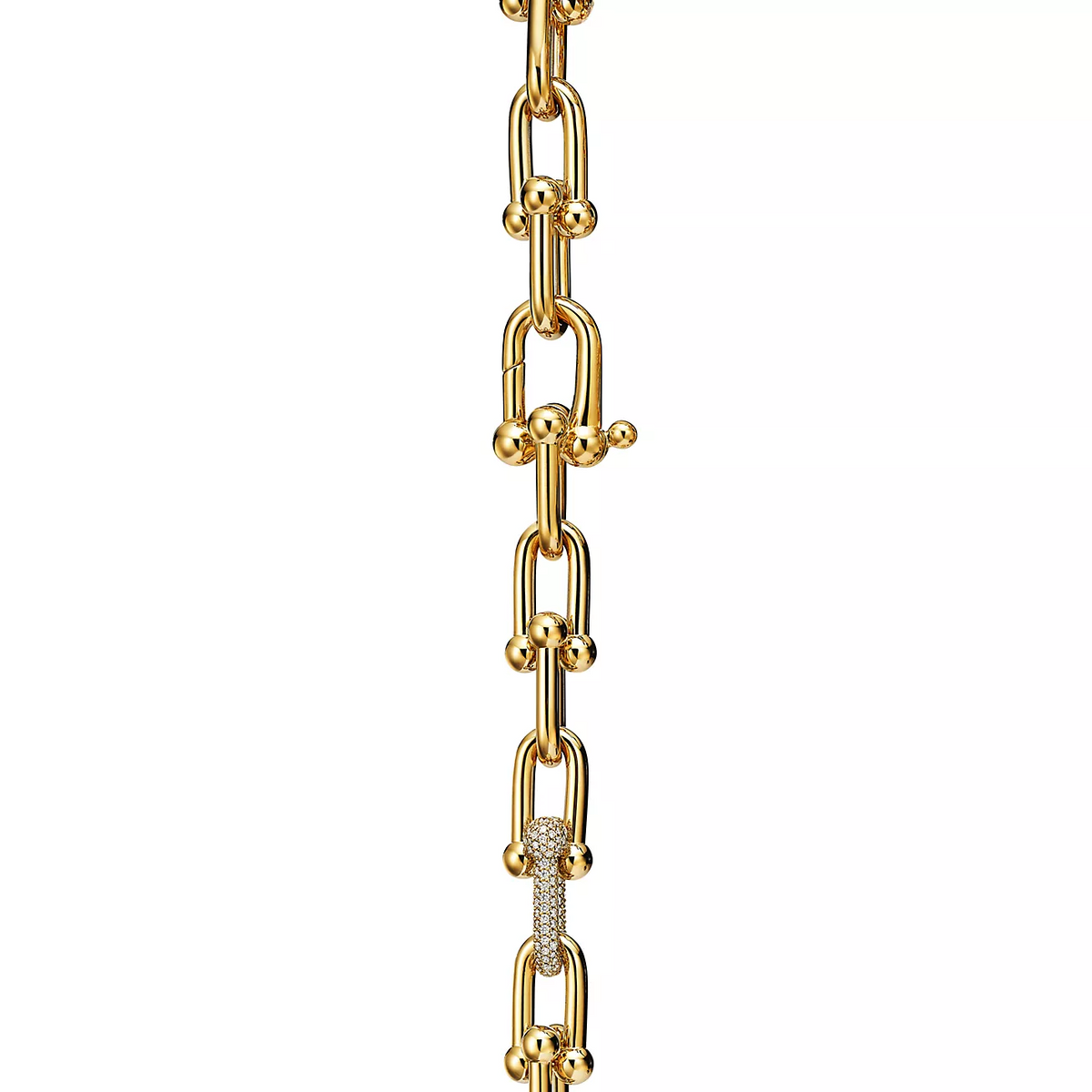 [Aura Jewelry]HARDWEAR LARGE LINK GOLD DIAMOND BRACELET