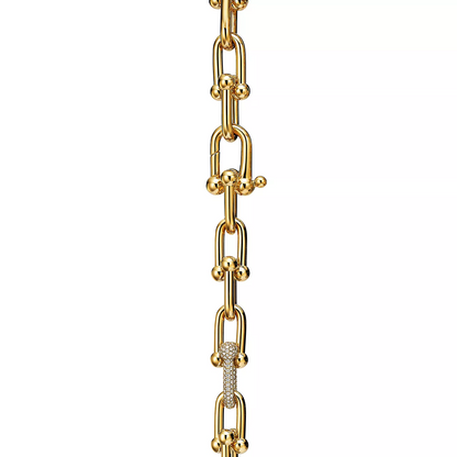 [Aura Jewelry]HARDWEAR LARGE LINK GOLD DIAMOND BRACELET