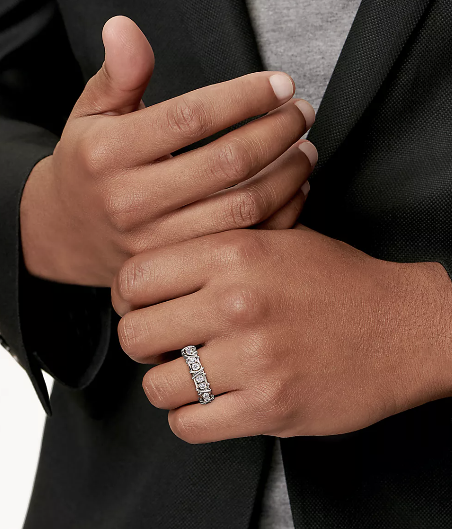 [Aura Jewelry]SIXTEEN STONE SILVER RING