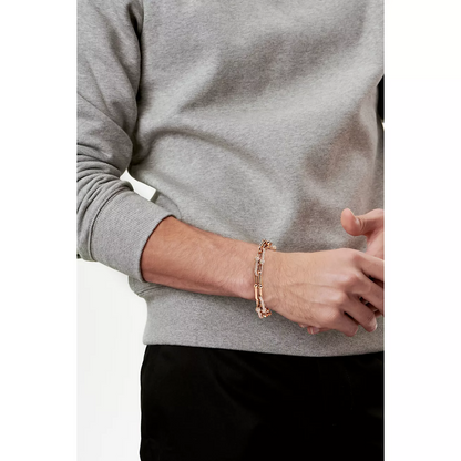 [Aura Jewelry]HARDWEAR LARGE LINK PINK GOLD PAVED DIAMOND BRACELET