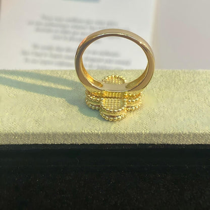 [Aura Jewels]NEW CLOVER PINK ENAMEL RINGS