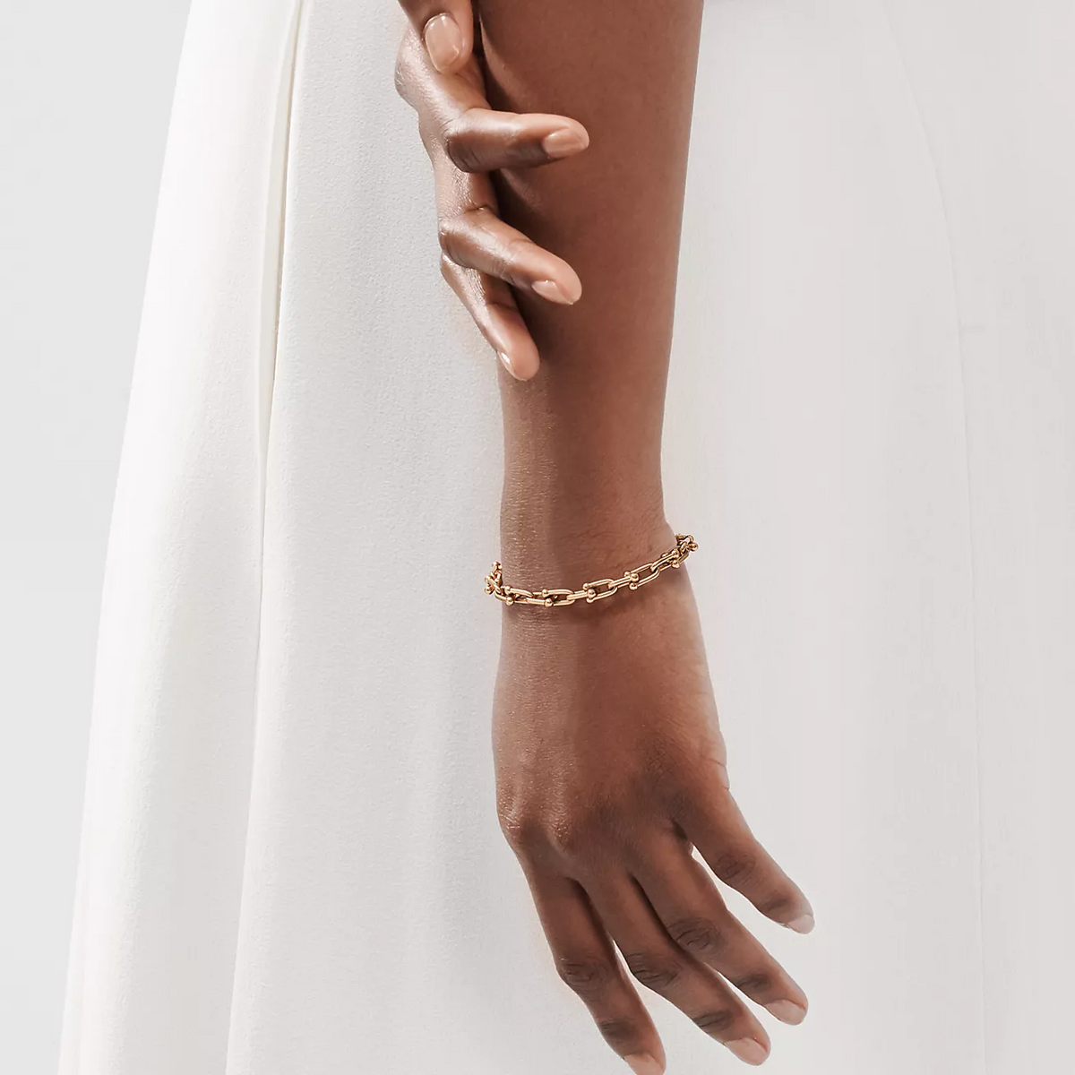 [Aura Jewelry]HARDWEAR SMALL LINK 26 MOTIF PINK GOLD BRACELET