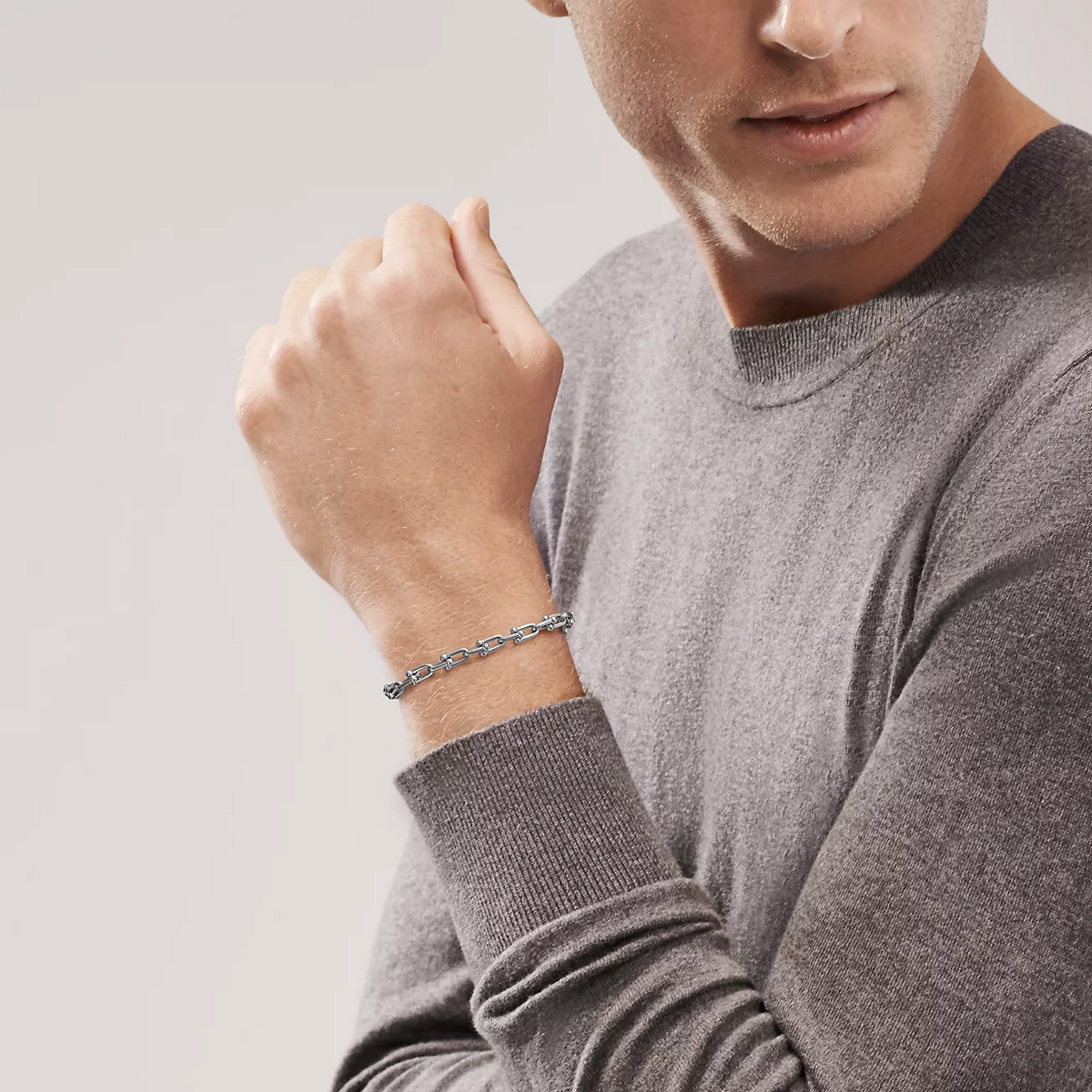 [Aura Jewelry]HARDWEAR SMALL LINK 26 MOTIF SILVER BRACELET