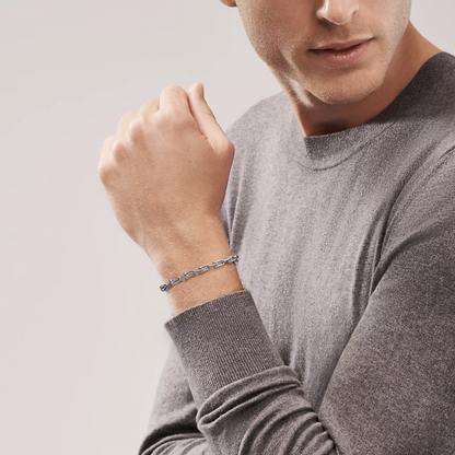 [Aura Jewelry]HARDWEAR SMALL LINK 26 MOTIF SILVER BRACELET