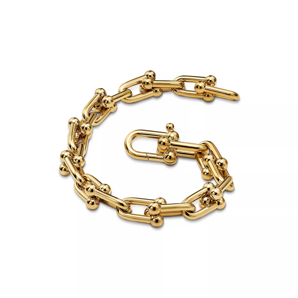 [Aura Jewelry]HARDWEAR MEDIUM LINK 20 MOTIF GOLD BRACELET