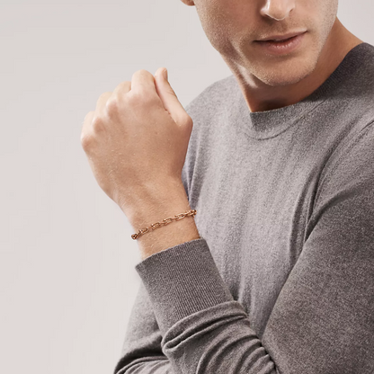 [Aura Jewelry]HARDWEAR SMALL LINK 26 MOTIF PINK GOLD BRACELET