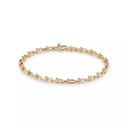 [Aura Jewelry]HARDWEAR MICRO LINK 44 MOTIF GOLD BRACELET