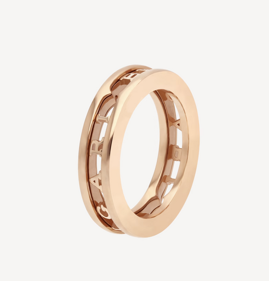 [Aura Jewels]ZERO 1 ONE-BAND WITH OPENWORK LOGO SPIRAL RING