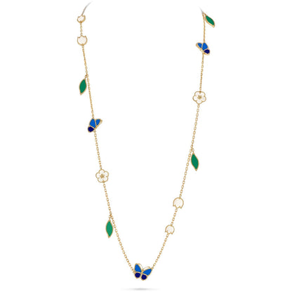 [Regal Jewels]LUCKY SPRING BUTTERFLY 15 FLOWER NECKLACE