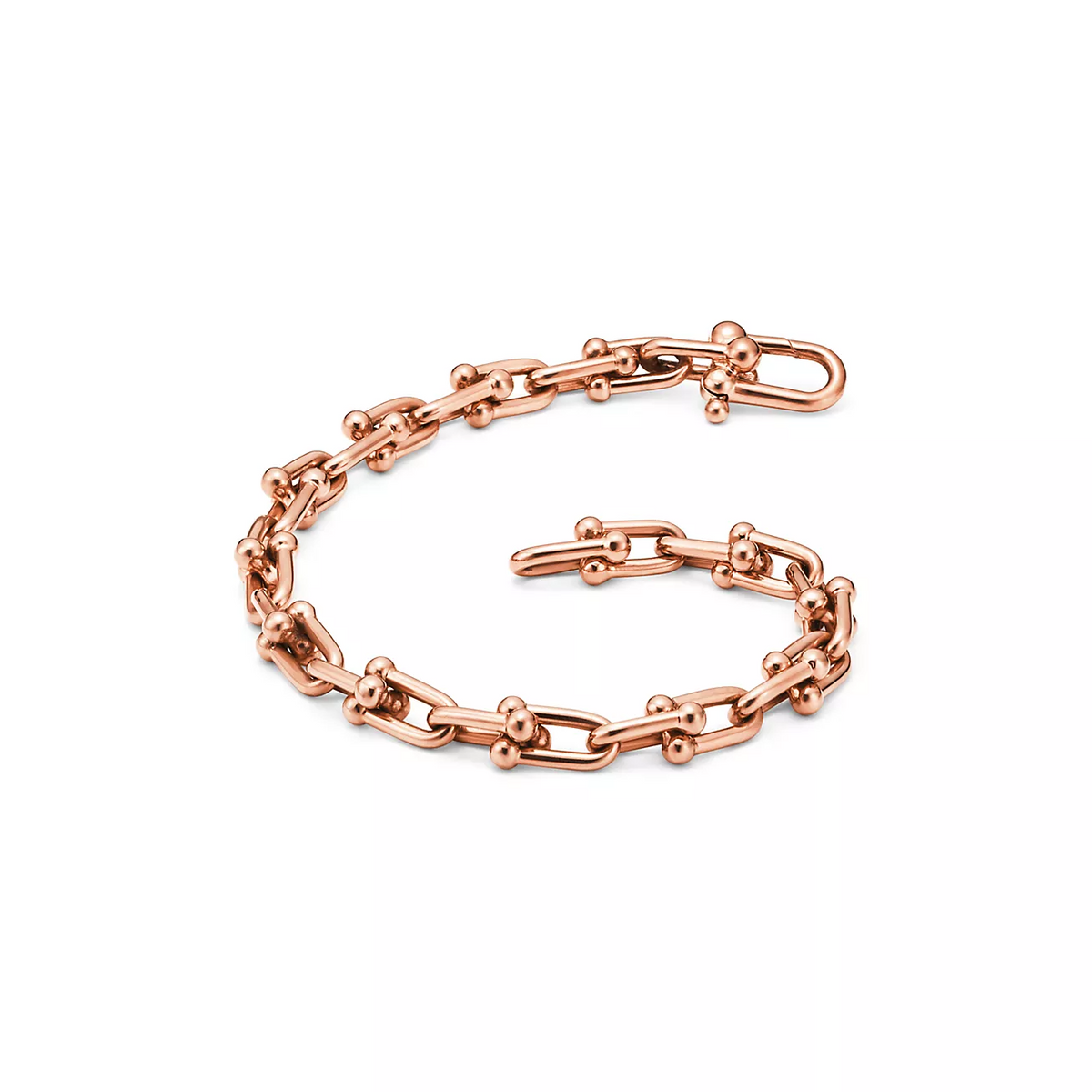 [Aura Jewelry]HARDWEAR SMALL LINK 26 MOTIF PINK GOLD BRACELET