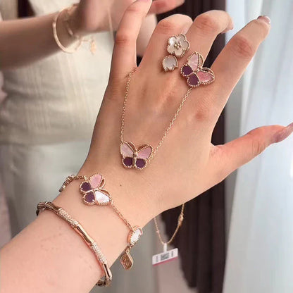 [Regal Jewels]26 NEW CLOVER LUCKY LIGHT PURPLE SET