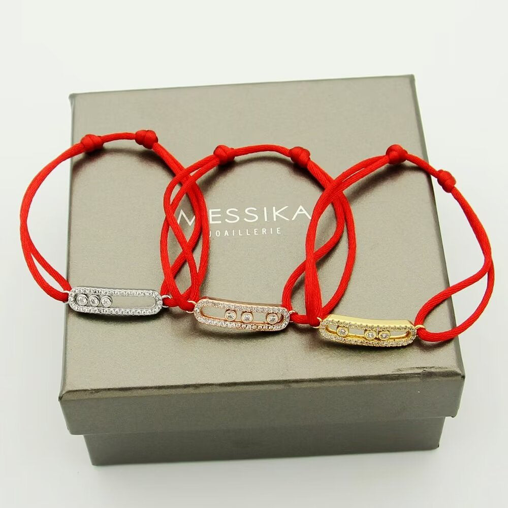 [Regal Jewels]Messika Care(s) pink cord pavé bracelet