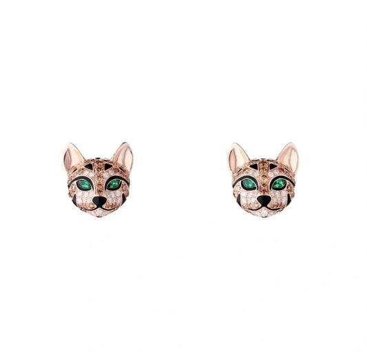 ¡®Regal Jewelry¡¯ Panther Face Stud Earrings