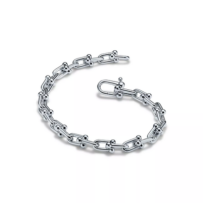 [Aura Jewelry]HARDWEAR SMALL LINK 26 MOTIF SILVER BRACELET