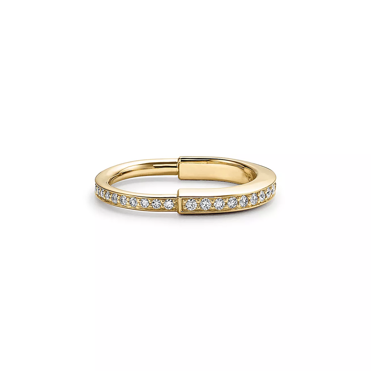 [Aura Jewelry]LOCK RING GOLD DIAMOND PAVED