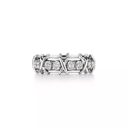 [Aura Jewelry]SIXTEEN STONE SILVER RING