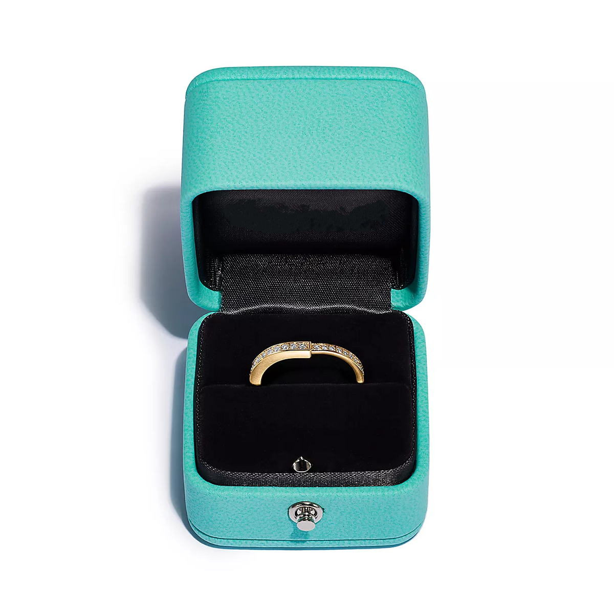 [Aura Jewelry]LOCK RING GOLD DIAMOND PAVED